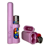 The Clinger - Pink Stage 2 Lighter Sleeve w/ Dual Pre-Roll Storage