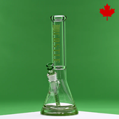 Castle Glassworks - 14" 9mm Green Logo Glass Beaker