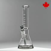 Castle Glassworks - 14" 9mm Grey Logo Glass Beaker