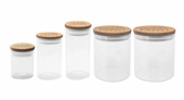 Piranha - 400ml Glass Jar w/ Bamboo Lid