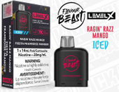 Level X Nicotine Pods- Flavour Beast- Ragin Razz Mango