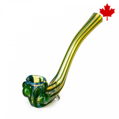 Red Eye Glass - 4" Green Sherlock Claw Glass Hash Pipe