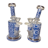 Cloisonné Design | 7" Glass Bong with Water Diffuser