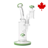 Red Eye Glass - 7" Jade Green Funguy Rig Set w/ Banger, Cap + Pearl
