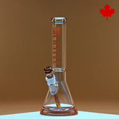 Castle Glassworks - 14" 9mm Amber Logo Glass Beaker