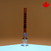 Castle Glassworks - 5" Amber 8-Slit Diffused Glass Downstem