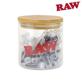Raw Black Glass Tips - Black