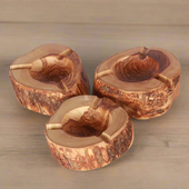 Rustic Olive Wood Ashtray
