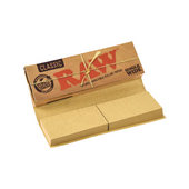 Raw - Classic Connoisseur Single Wide Rolling Papers & Tips - 50PC