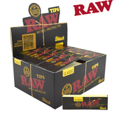 Raw Black Filter Tips - 50 Tips Per Pack