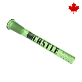 Castle Glassworks - 5" Green 8-Slit Diffused Glass Downstem