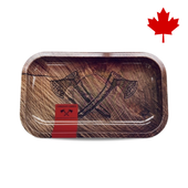 Canadian Lumber - Medium The Etched Log Metal Rolling Tray