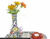 My bud Vase bong - lotus with tray and candle