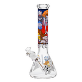 Bong 14" 7mm OG Original Toon Wars Beaker Bong (Design B)