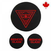 Red Eye Glass - Black Silicone Cleaning Caps