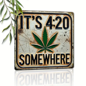 420 VINTAGE TIN SIGN