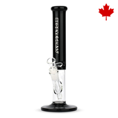 Red Eye Glass - 11.5" Black Frontside Straight Tube Glass