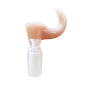 Pangea Glass - 18mm Up Horn Pink Bone Bowl Piece