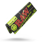 RAW - 1-1/4" Black Organic Hemp Papers (50 Leaves)