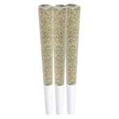 Poppin Peach LIVE ROSIN AMPLIFIED Distillate Infused Pre-Rolls