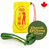 Cheech & Chong - 5" Green Rainbow Bar & Grill Glass Pipe