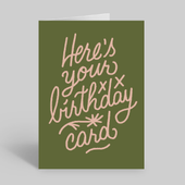 Miss Jones Greeting Card - Here's Your Birthday Card