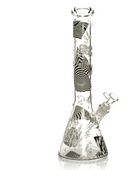 15" 7mm Thick Optical Illusion Glow-in-the-Dark Water Pipe