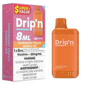 Drip'n Envi 16K Puffs Disposable Nicotine vape - RASPBERRY PEACH MANGO ICE