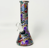 8.5" 5mm Hydrographic Glass Beaker Bong