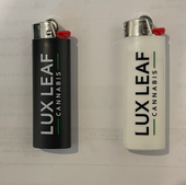 Lux Leaf Bic Lighter (Black/White)