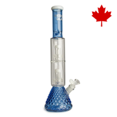 Red Eye Glass - 18" Sapphire Blue Heracles Glass Beaker w/Percs