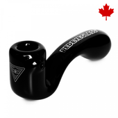 Red Eye Glass - 5" Black Sherlock Glass Pipe