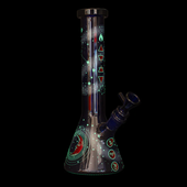 Red Eye Glass - 10" Fire Glow-in-the-Dark Elemental Glass Beaker