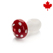 Red Eye Glass - 3" Red Amanita Hand Pipe