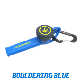 PieceMaker - 4" Bouldering Blue Karma Go! Silicone Pipe w/Cap & Carabiner