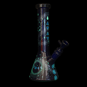 Red Eye Glass - 10" Water Glow-in-the-Dark Elemental Glass Beaker