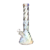 Marley Glass | 14" Iridescent Swirl Beaker Bong