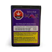 Weed Me Max THCA2 GRAPE GALAXY Indica Infused Pre-rolls 3x0.5g - 1.5g