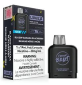 Level X Nicotine Pods- Flavour Beast- Blazin Banana Blackberry Iced