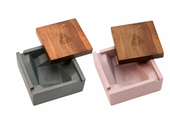 Brnt - Briq Concrete Ashtray W/ Walnut Lid (Any Colour)