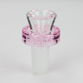 Castle Glassworks - 14mm Pink Puck Tab Glass Bowl