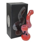 Genuine Pipe Bubbler 6" Red Aztec