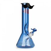 Moustache Ride Beaker Bong - 12"