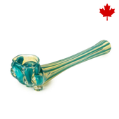 Red Eye Glass - 4" Teal Straight Claw Glass Hash Pipe