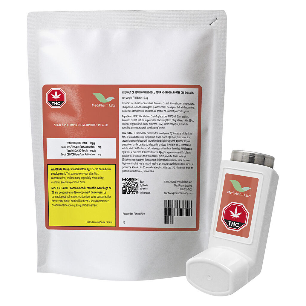 Shake & Puff Rapid THC Melonberry Inhaler