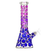 Nice Glass - 13" Color Dots Beaker Bong