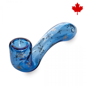 Red Eye Glass - 5.5" Sapphire Blue Winter Wonderland Sherlock Glass Pipe