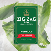 Zig-Zag - Green Wetproof Free-Burning Papers (100 Leaves)