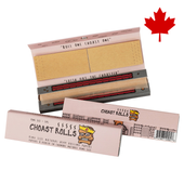 Choast Rolls - King-Size Slim Natural Hemp Rolling Papers w/Tips (32 Leaves & 50 Sheets)