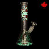Cheech & Chong - 10" Mandala Glow-in-the-Dark Glass Beaker